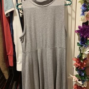 Gray sweater dress